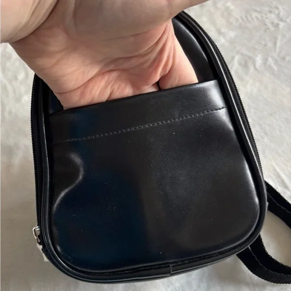 Atmosphere Backpack Black Charcoal Compact Small Faux Leather OS Unisex - Picture 3 of 10